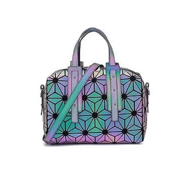 Bolsos Mujer Tornasol Geométrica Luminoso Fluorescente