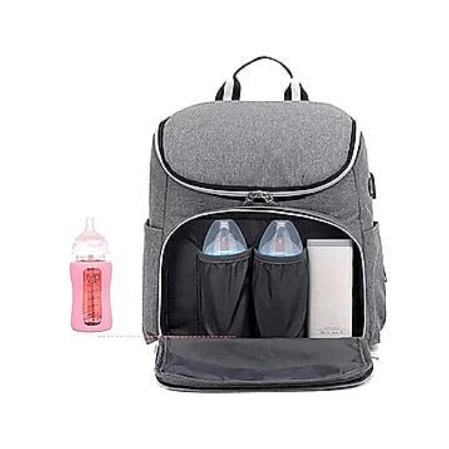 Pañalera Moderna Mochila Impermeable Térmica Con Puerto USB